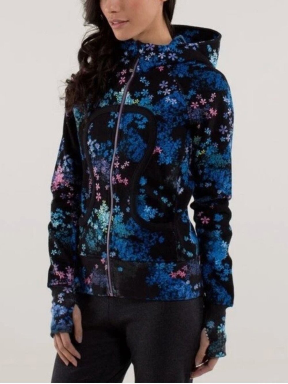Lululemon Women's Petal Pop Scuba Long Sleeve Full Zip Hoodie SIZE 4